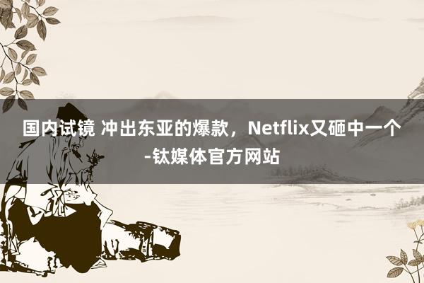 国内试镜 冲出东亚的爆款，Netflix又砸中一个-钛媒体官方网站